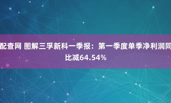 配查网 图解三孚新科一季报：第一季度单季净利润同比减64.54%