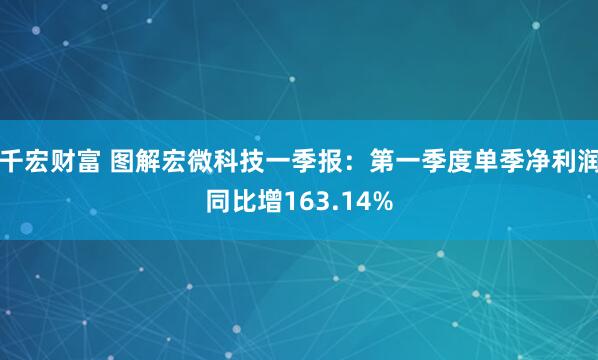 千宏财富 图解宏微科技一季报：第一季度单季净利润同比增163.14%