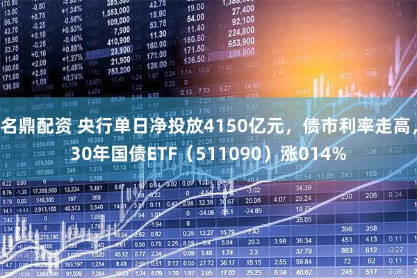 名鼎配资 央行单日净投放4150亿元,债市利率走高,30年国债ETF(511090)涨014%